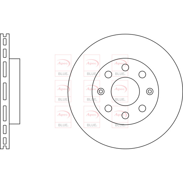 APEC BLUE BRAKE DISC (FRONT) (SINGLE) (R90) image