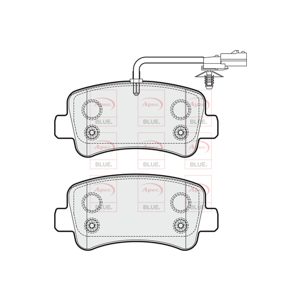 APEC BLUE BRAKE PADS (REAR) (R90) image
