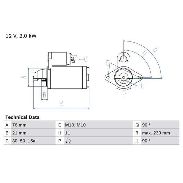 REMAN STARTER MOTOR 2288 image