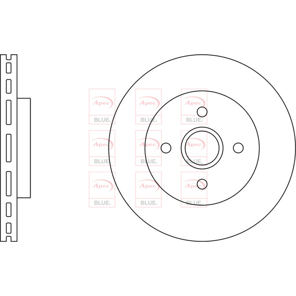 APEC BLUE BRAKE DISC (FRONT) (SINGLE) (R90) image