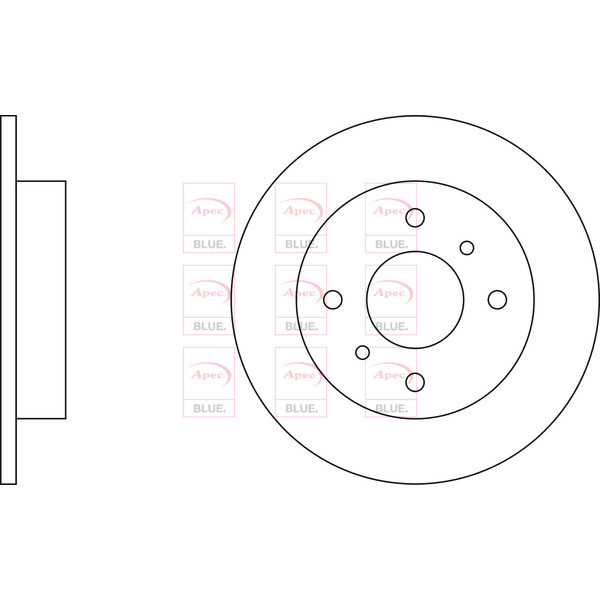 APEC BLUE BRAKE DISC (REAR) (SINGLE) (R90) image