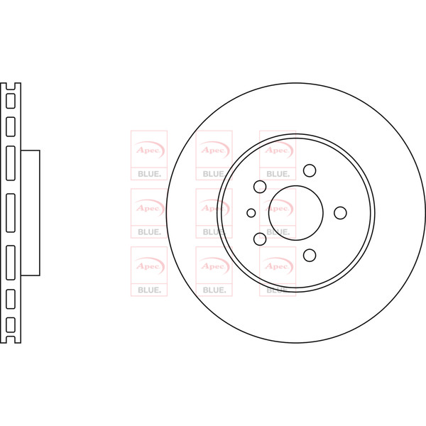 APEC BLUE BRAKE DISC (FRONT) (SINGLE) (R90) image
