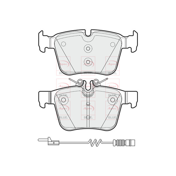 APEC BLUE BRAKE PADS (REAR) (R90) image
