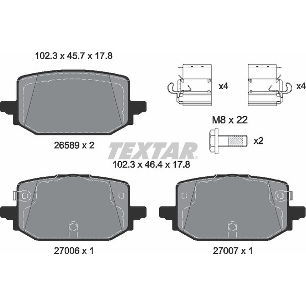 TEXTAR PC BRAKE PADS image