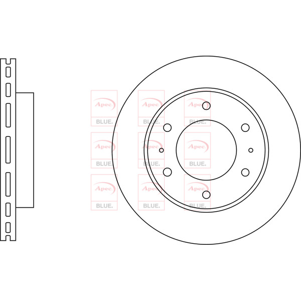APEC BLUE BRAKE DISC (FRONT) (SINGLE) (R90) image