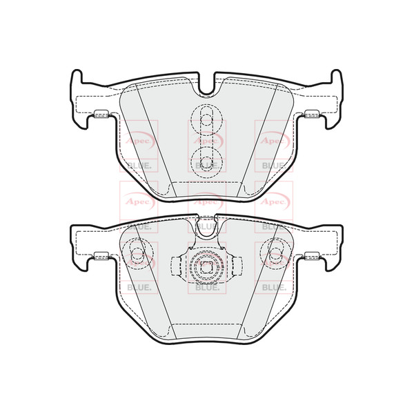 APEC BLUE BRAKE PADS (REAR) (R90) image