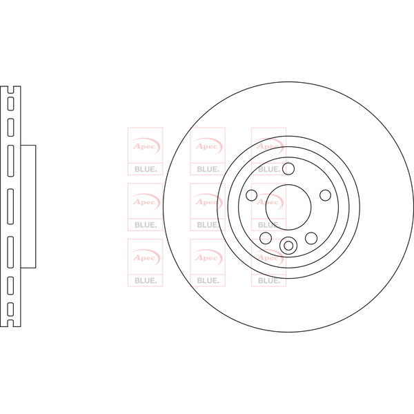 APEC BLUE BRAKE DISC (FRONT) (SINGLE) (R90) image