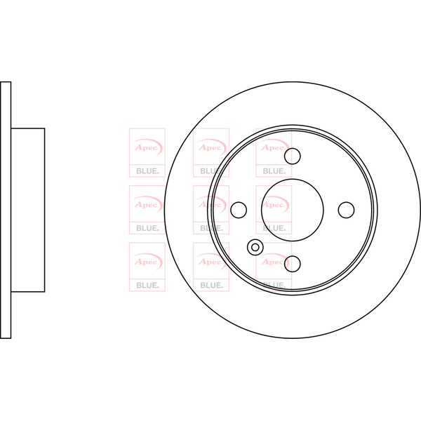APEC BLUE BRAKE DISC (REAR) (SINGLE) (R90) image