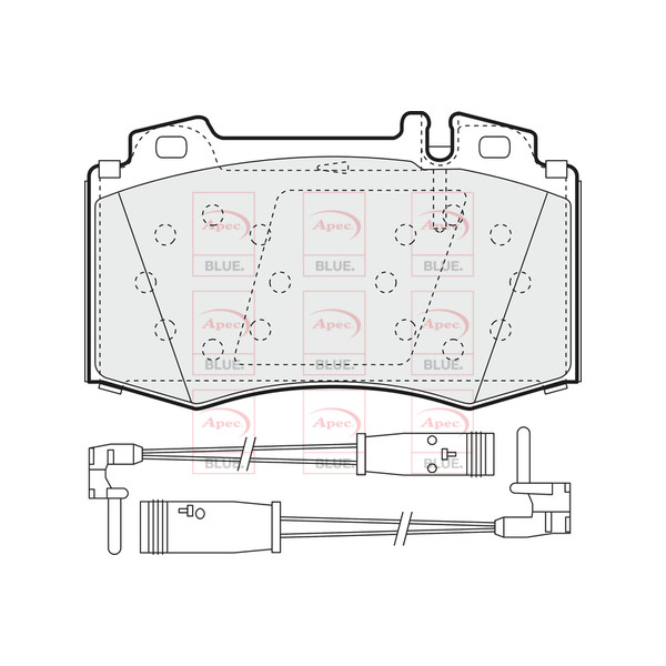 APEC BLUE BRAKE PADS (FRONT) (R90) image