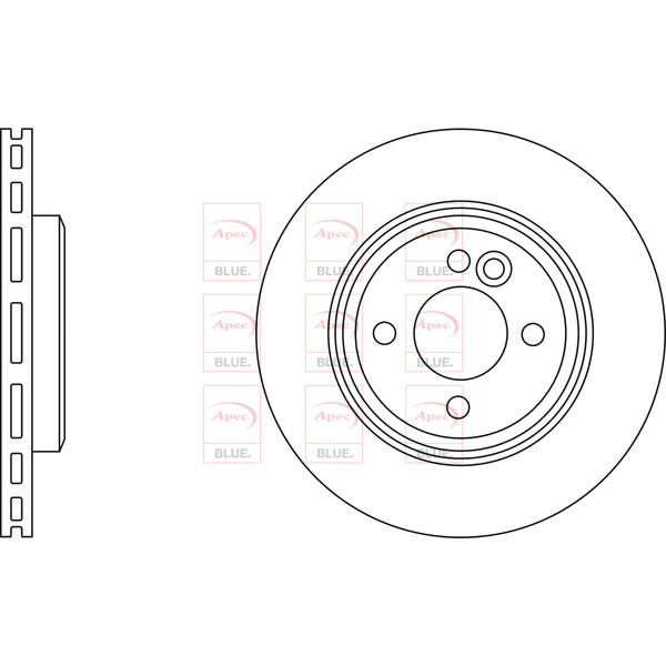 APEC BLUE BRAKE DISC (FRONT) (SINGLE) (R90) image