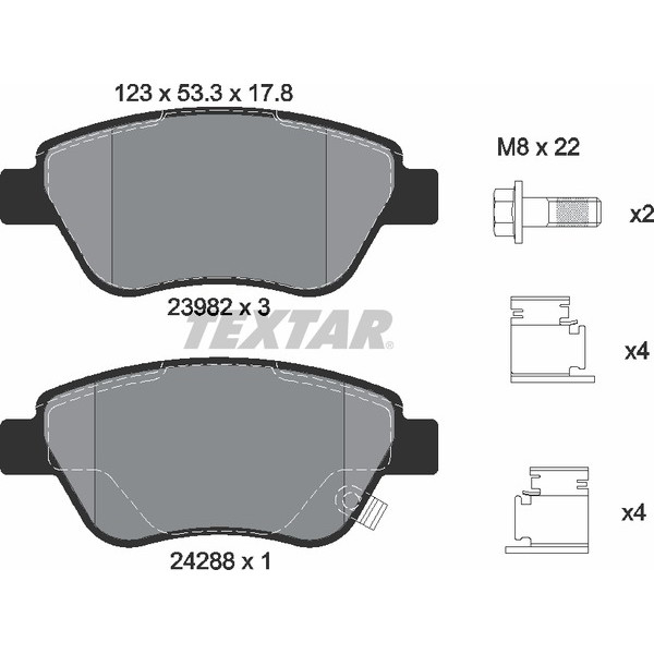 TEXTAR PC BRAKE PADS image