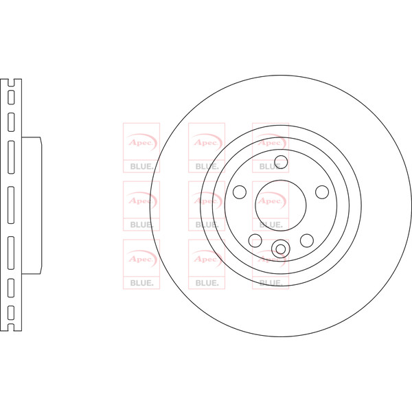 APEC BLUE BRAKE DISC (FRONT) (SINGLE) (R90) image