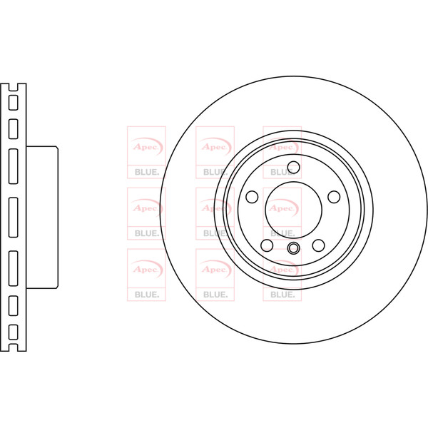 APEC BLUE BRAKE DISC (FRONT) (SINGLE) (R90) image