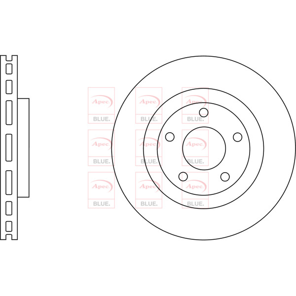 APEC BLUE BRAKE DISC (FRONT) (SINGLE) (R90) image