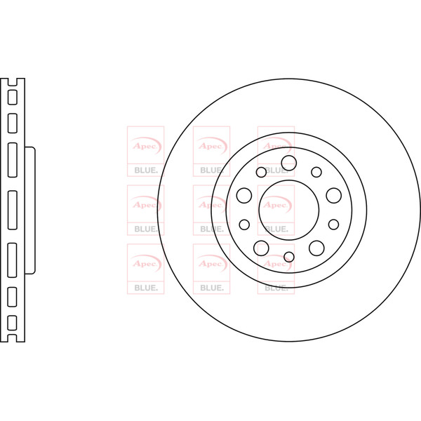 APEC BLUE BRAKE DISC (FRONT) (SINGLE) (R90) image