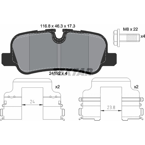TEXTAR PC BRAKE PADS image