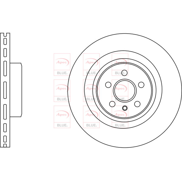 APEC BLUE BRAKE DISC (REAR) (SINGLE) (R90) image