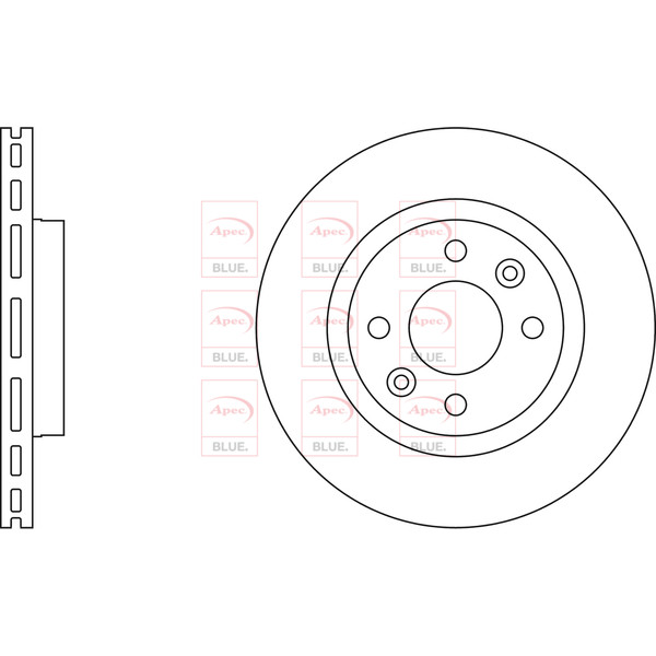 APEC BLUE BRAKE DISC (FRONT) (SINGLE) (R90) image