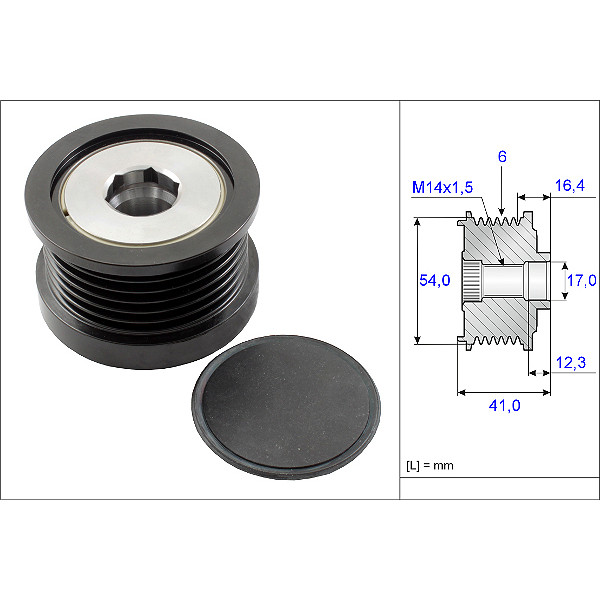 OVER RUNNING ALTERNATOR PULLEY image