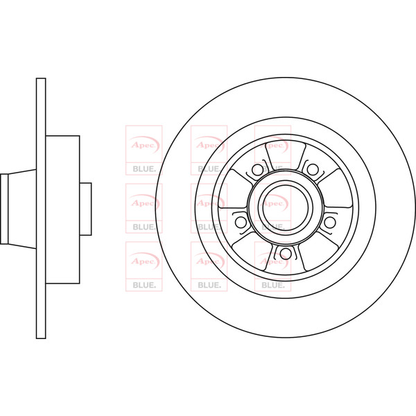 APEC BLUE BRAKE DISC (REAR) (SINGLE) (R90) image
