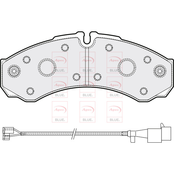 APEC BLUE BRAKE PADS (REAR) (R90) image