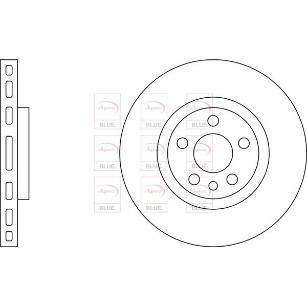 APEC BLUE BRAKE DISC (FRONT) (SINGLE) (R90) image