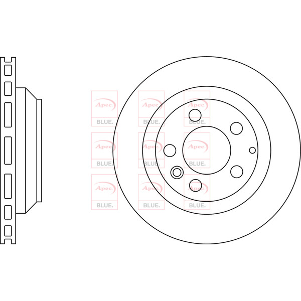 APEC BLUE BRAKE DISC (REAR) (SINGLE) (R90) image