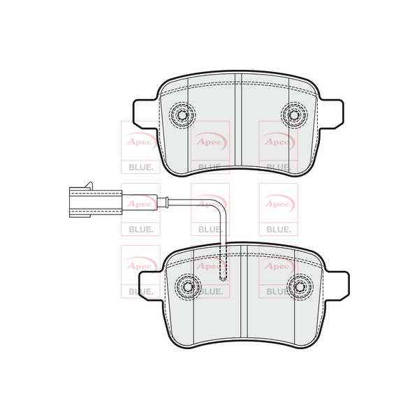 APEC BLUE BRAKE PADS (REAR) (R90) image