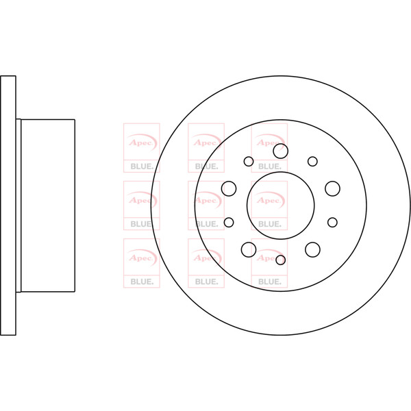 APEC BLUE BRAKE DISC (REAR) (SINGLE) (R90) image
