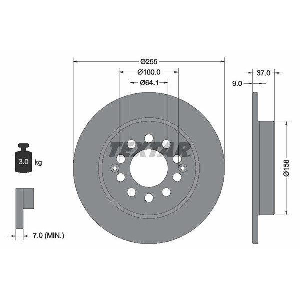 TEXTAR PC BRAKE DISCS image