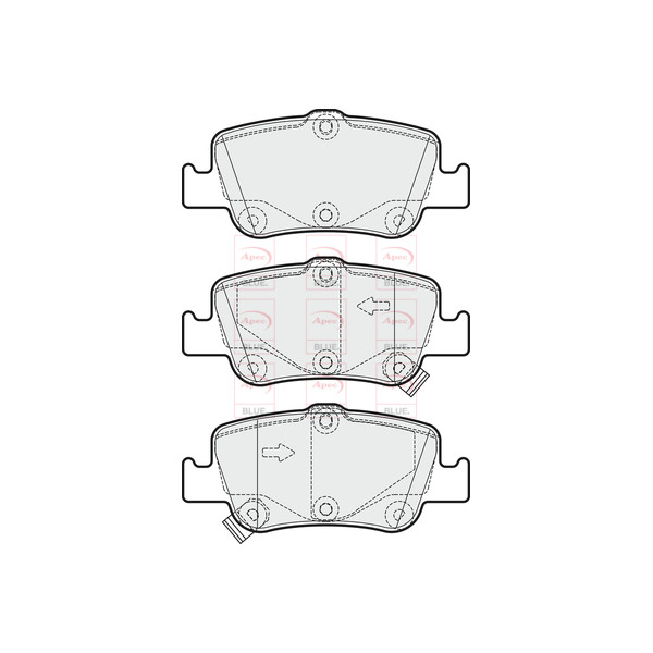 APEC BLUE BRAKE PADS (REAR) (R90) image