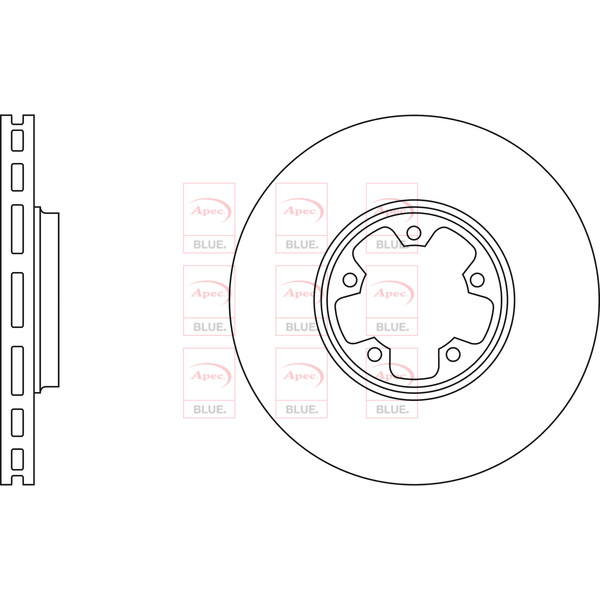 APEC BLUE BRAKE DISC (FRONT) (SINGLE) (R90) image