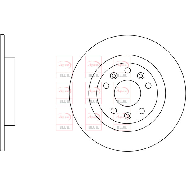 APEC BLUE BRAKE DISC (REAR) (SINGLE) (R90) image