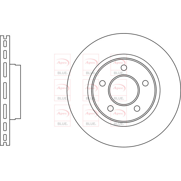 APEC BLUE BRAKE DISC (FRONT) (SINGLE) (R90) image