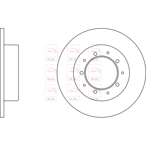 APEC BLUE BRAKE DISC (REAR) (SINGLE) (R90) image