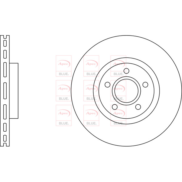 APEC BLUE BRAKE DISC (FRONT) (SINGLE) (R90) image
