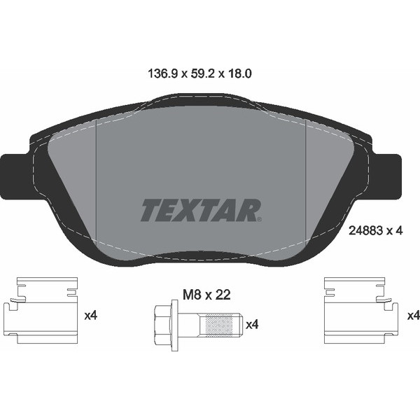 TEXTAR PC BRAKE PADS image