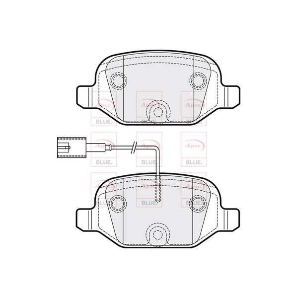 APEC BLUE BRAKE PADS (REAR) (R90) image
