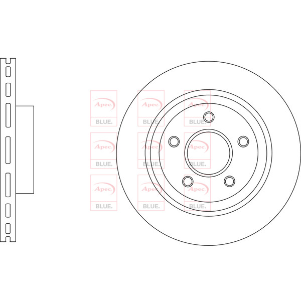 APEC BLUE BRAKE DISC (REAR) (SINGLE) (R90) image