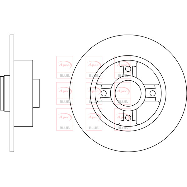 APEC BLUE BRAKE DISC (REAR) (SINGLE) (R90) image