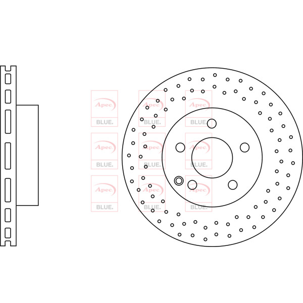 APEC BLUE BRAKE DISC (FRONT) (SINGLE) (R90) image