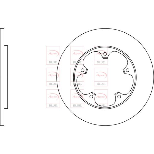 APEC BLUE BRAKE DISC (REAR) (SINGLE) (R90) image