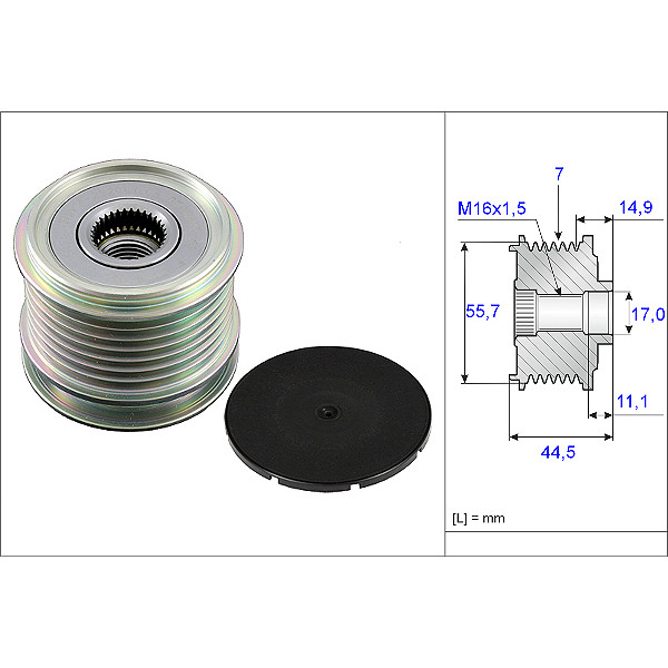 OVER RUNNING ALTERNATOR PULLEY image