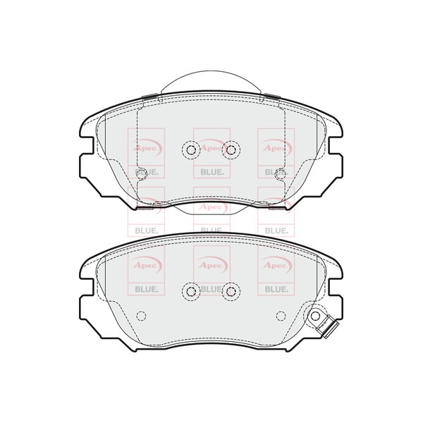 APEC BLUE BRAKE PADS (FRONT) (R90) image