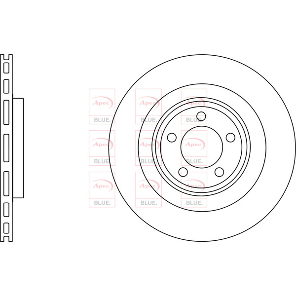 APEC BLUE BRAKE DISC (REAR) (SINGLE) (R90) image
