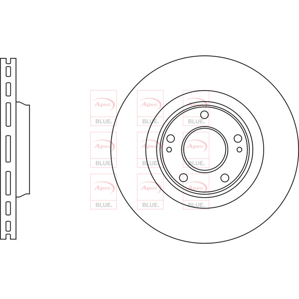 APEC BLUE BRAKE DISC (FRONT) (SINGLE) (R90) image