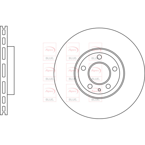 APEC BLUE BRAKE DISC (FRONT) (SINGLE) (R90) image
