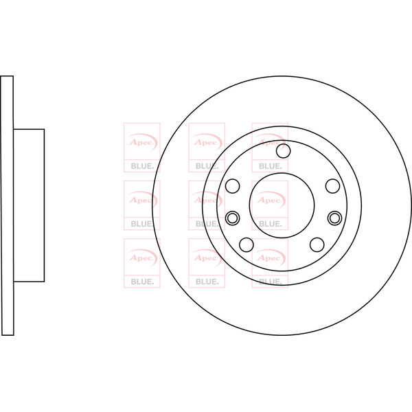 APEC BLUE BRAKE DISC (REAR) (SINGLE) (R90) image
