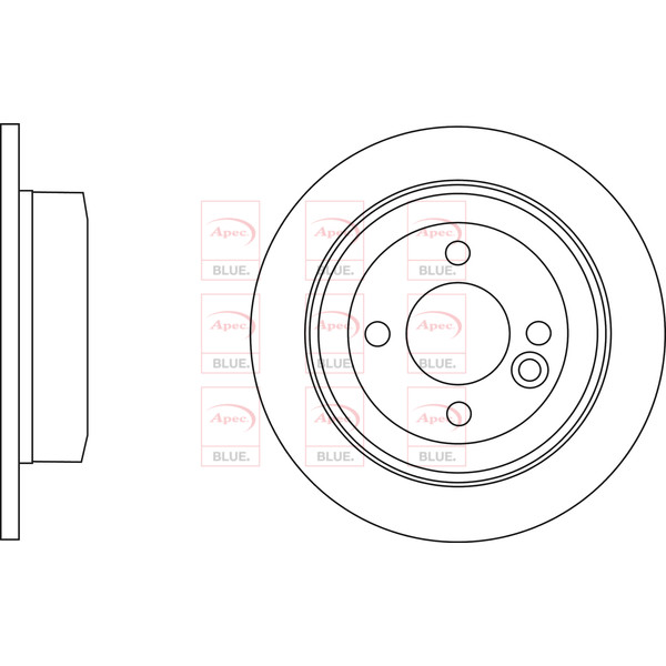 APEC BLUE BRAKE DISC (REAR) (SINGLE) (R90) image