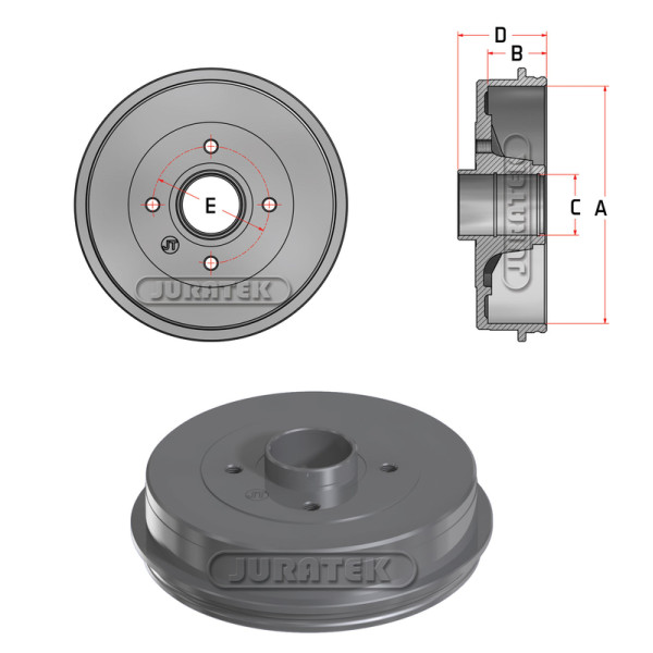 DRUM (REAR) - DACIA NISSAN RENAULT image